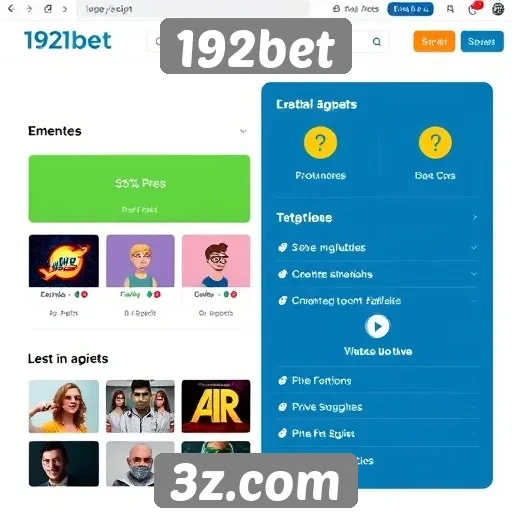 Interface do usuário do site 192bet analisada